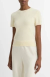 Vince Short-sleeve Cashmere-blend Tee In Light Butter