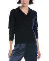 Vince Wool & Cashmere-blend Polo Shirt In Blue