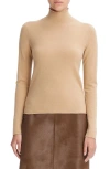 Vince Wool-cashmere Trapeze Turtleneck Sweater In Cashew