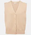 Vince Wool And Cashmere-blend Vest In Brown
