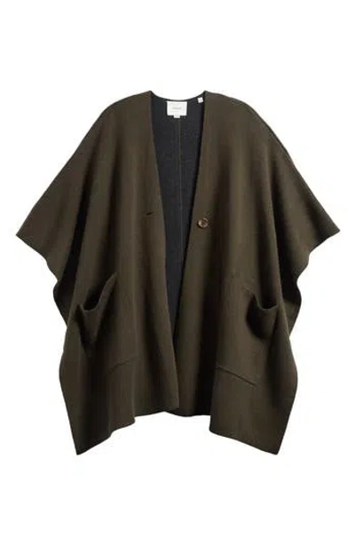 Vince Wool & Cashmere Cape In Green