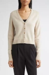 Vince Wool & Cashmere Cardigan In White