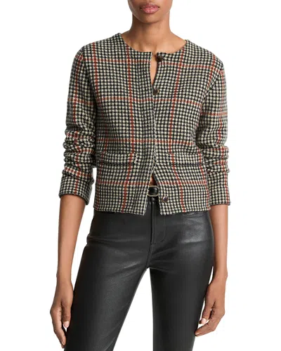 VINCE WOOL & CASHMERE CREWNECK CARDIGAN SWEATER
