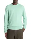 Vince Wool And Cashmere Crewneck Sweater In Green