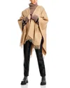 Vince Wool & Cashmere Double Face Cape In Camel