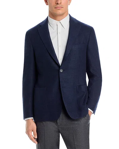 Vince Wool & Cashmere Double-face Cloud Touch Regular Fit Jacket In Blue