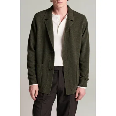 Vince Wool And Cashmere Carddigan With Pockets In Green