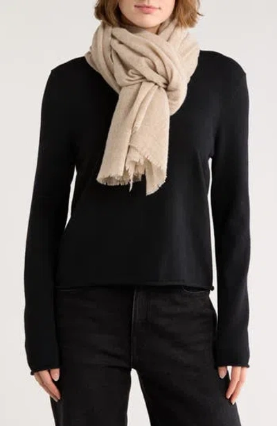 Vince Wool & Cashmere Frayed Scarf In Neutral