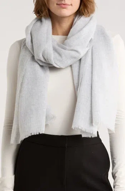 Vince Wool & Cashmere Frayed Scarf In Gray