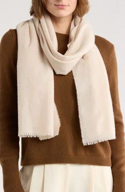 Vince Wool & Cashmere Frayed Scarf In Neutral