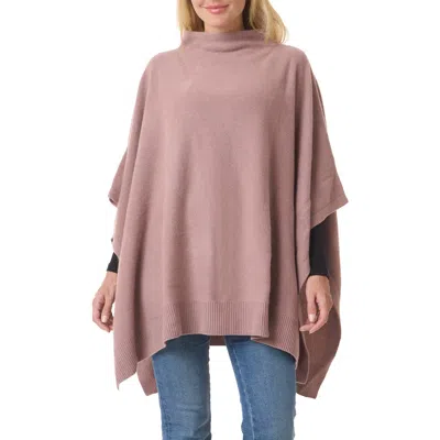 Vince Wool & Cashmere Funnel Neck Poncho In Brown