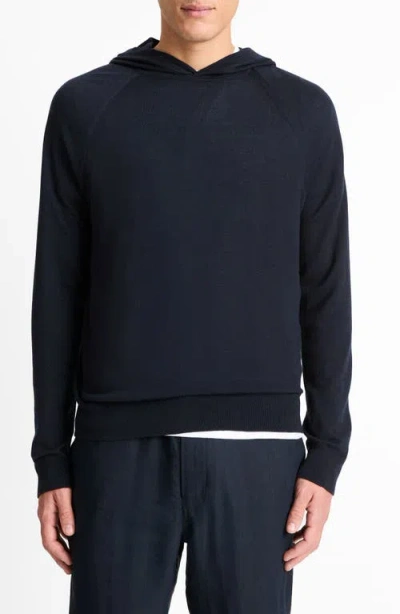 Vince Wool & Cashmere Hooded Sweater In Coastal