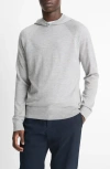 Vince Wool & Cashmere Hooded Sweater In Heather Grey