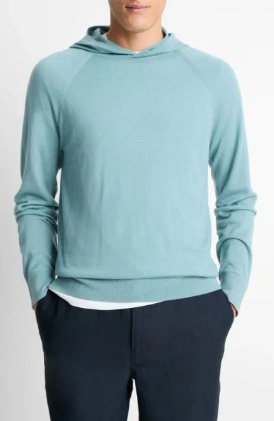 Vince Wool & Cashmere Hooded Sweater In Lagoon