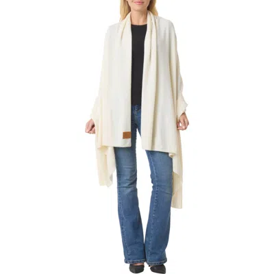 Vince Wool & Cashmere Jersey Wrap In White