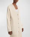 Vince Wool And Cashmere Oversized Double-knit Cardigan In Ecru