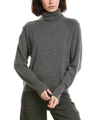 Vince Wool & Cashmere Raglan Turtleneck In Gray