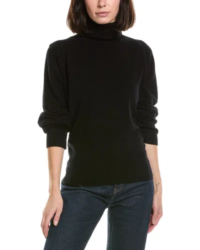Vince Wool & Cashmere Raglan Turtleneck In Black