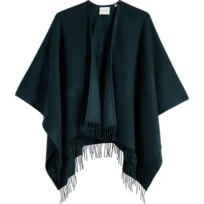 Vince Wool & Cashmere Ruana In Dark Green