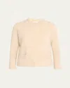 Vince Wool And Cashmere Shrunken Snap Cardigan In Beach