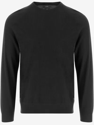 Vince Wool And Cashmere Sweater In Black