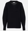 Vince Wool And Cashmere Sweater In Black