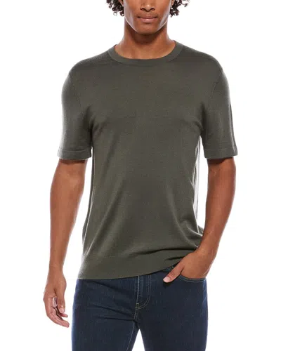 Vince Wool & Cashmere-blend Knit Shirt In Green
