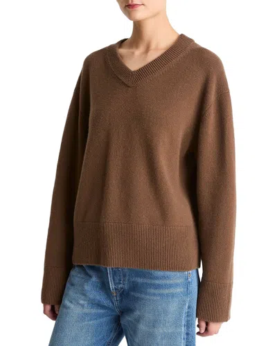 Vince Wool & Cashmere-blend Sweater In Brown