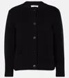 Vince Wool And Cashmere Cardigan In Black
