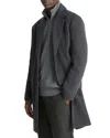 Vince Classic Wool Blend Coat In Heather Charcoal