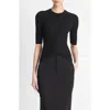 Vince Round Neck Sweater In Black