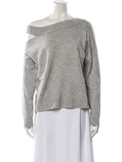 Pre-owned Vince Wool Asymmetrical Sweater W/ Tags In Gray