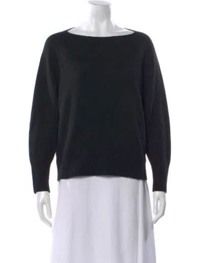Pre-owned Vince Wool Bateau Neckline Sweater In Black