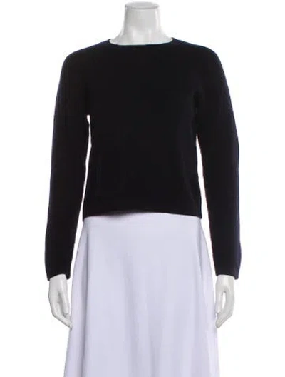 Pre-owned Vince Wool Bateau Neckline Sweater In Black