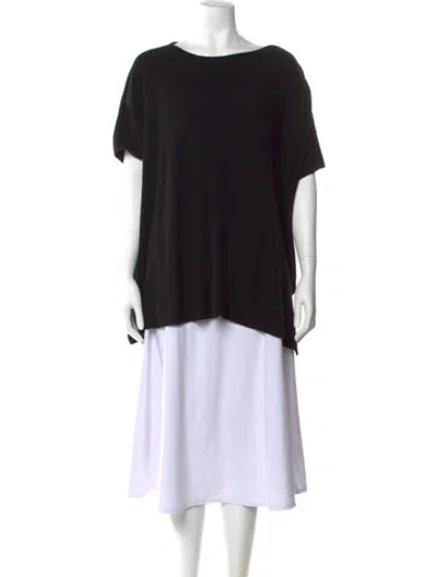 Pre-owned Vince Wool Bateau Neckline Sweater In Black