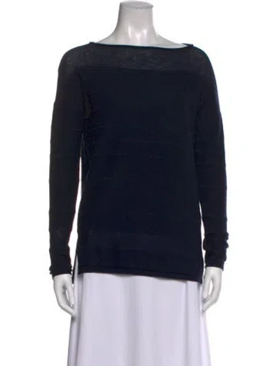Pre-owned Vince Wool Bateau Neckline Sweater In Black