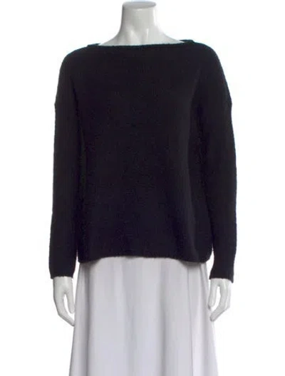 Pre-owned Vince Wool Bateau Neckline Sweater In Blue