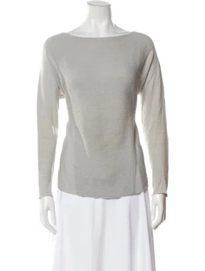 Pre-owned Vince Wool Bateau Neckline Sweater In Gray
