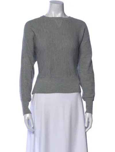 Pre-owned Vince Wool Bateau Neckline Sweater In Gray