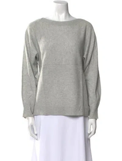 Pre-owned Vince Wool Bateau Neckline Sweater In Gray