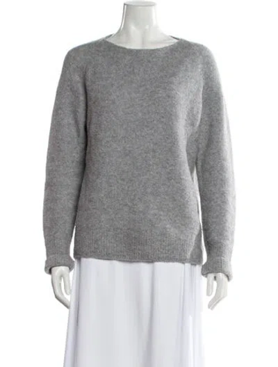 Pre-owned Vince Wool Bateau Neckline Sweater In Gray