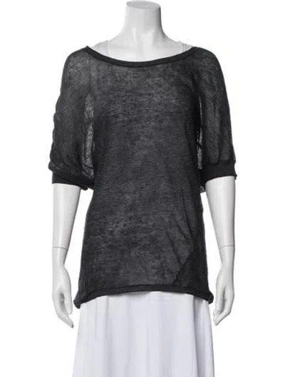 Pre-owned Vince Wool Bateau Neckline Sweater In Gray
