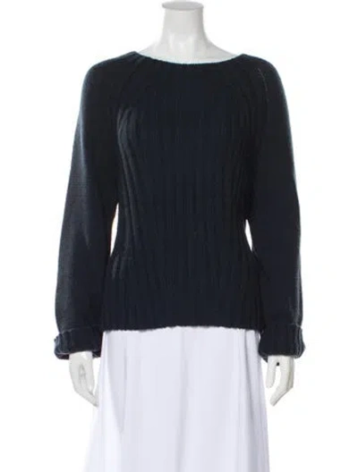 Pre-owned Vince Wool Bateau Neckline Sweater In Gray