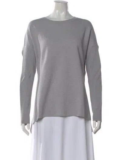 Pre-owned Vince Wool Bateau Neckline Sweater In Gray