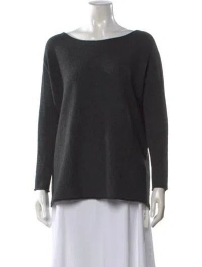 Pre-owned Vince Wool Bateau Neckline Sweater In Gray