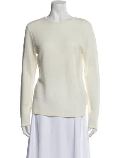 Pre-owned Vince Wool Bateau Neckline Sweater In Neutral