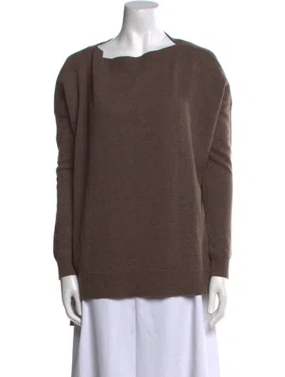 Pre-owned Vince Wool Bateau Neckline Sweater In Neutral
