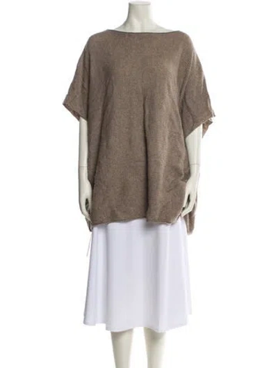 Pre-owned Vince Wool Bateau Neckline Sweater In Neutral