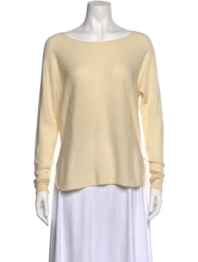 Pre-owned Vince Wool Bateau Neckline Sweater In Neutral