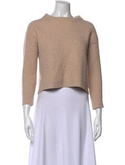 Pre-owned Vince Wool Bateau Neckline Sweater In Neutral